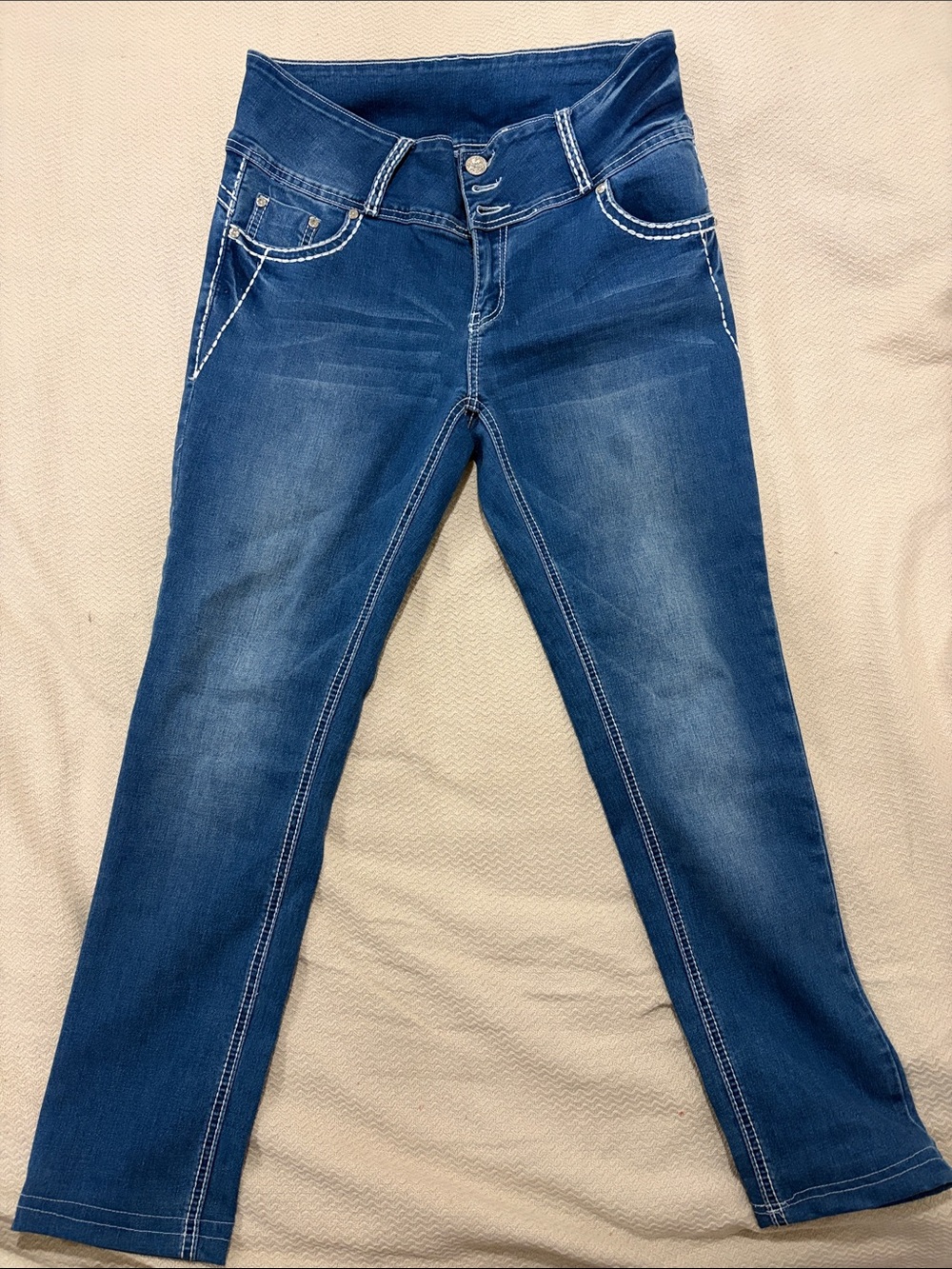 Women's Dark Blue Stretch Slim Jeans